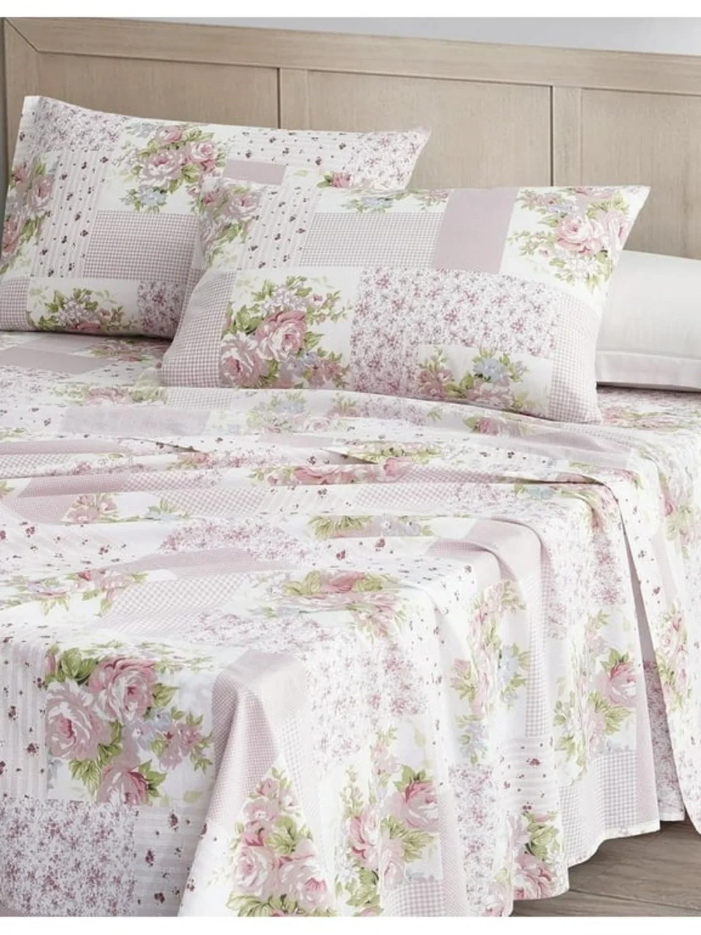 Floral Patchwork Queen sheet Set 4 piece